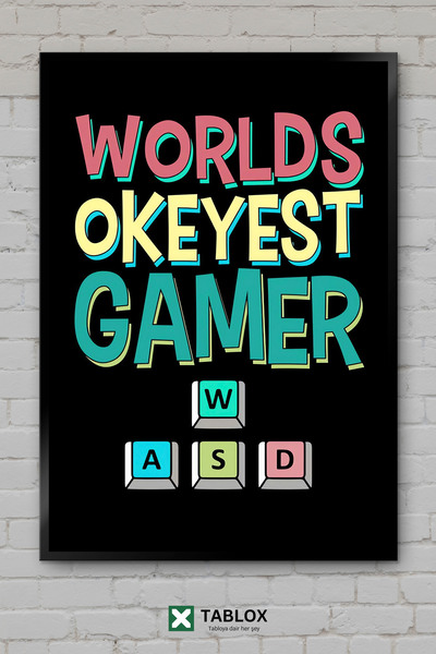 TABLOX Gamer Gaming Βιντεοπαιχνίδια Παίκτης Αφίσα Νέον Κορνίζα Τέχνης Διακοσμ...