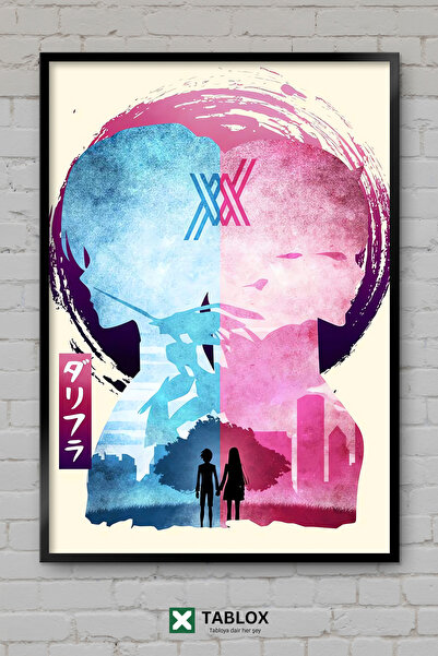 TABLOX Darling In The Franxx Zero Two Hiro Αφίσα Άνιμε Μάνγκα με Εμφάνιση Κορ...