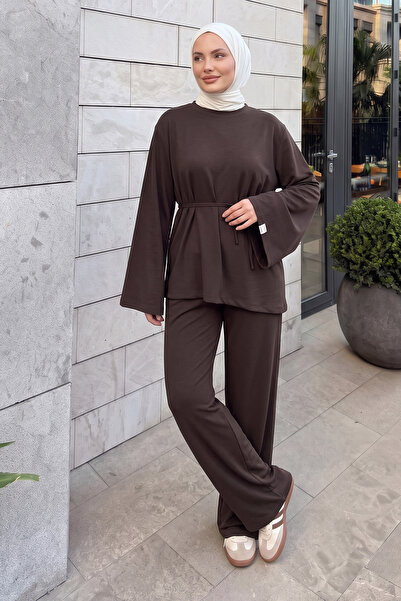 Salih Çelebi Asymmetrical Modal Suit 26173 - Aci Brown