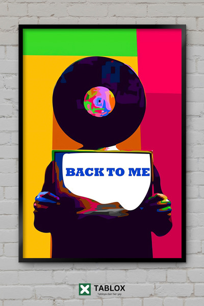 TABLOX Vinyl Record Record Music Retro Art Wall Poster Framed Decorative Mdf ...