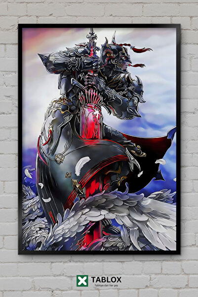 TABLOX Joc video Final Fantasy RPG, afiș fantastic japonez, aspect cu ramă, t...