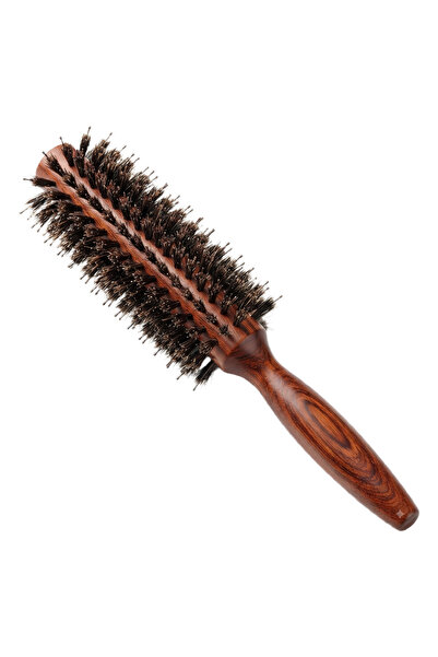 AZENA Round Wooden Hairbrush Curling Comb