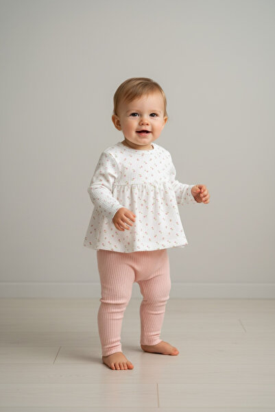 BİANCOFİGLİO Baby Top and Bottom Set Combed Cotton Fabric