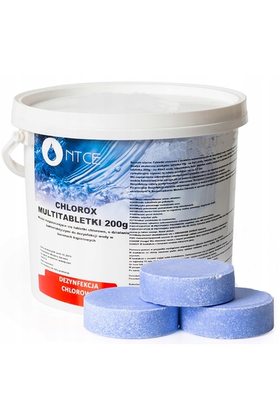 Ntce Clor 11 în 1 pentru piscină 5kg 200g tablete albastre multifuncționale p...