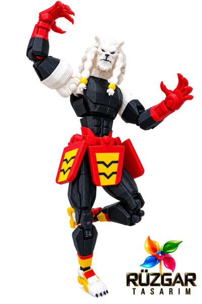 Rüzgar Tasarım Battle Beast R13 İnvincible Tüm Eklemleri Hareketli Robot Dumm...