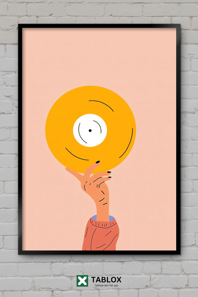 TABLOX Vinyl Art Record Music Retro Art Wall Poster Frame Look Decorative Mdf...