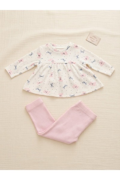 BİANCOFİGLİO Baby Top and Bottom Set Combed Cotton Fabric
