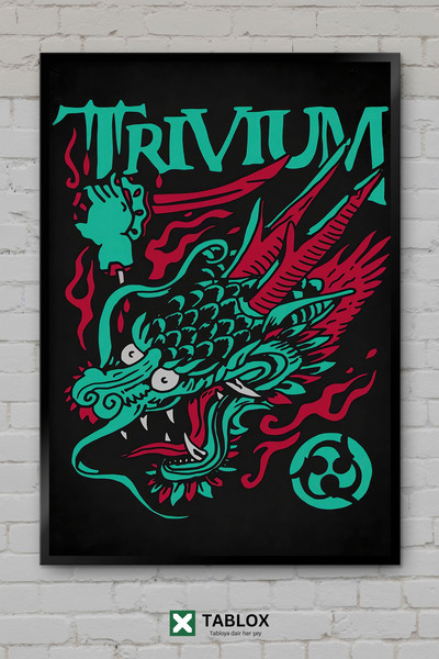 TABLOX Trivium Metal Grup Art Art Music Αφίσα Τοίχου με Κορνίζα Διακοσμητικός...