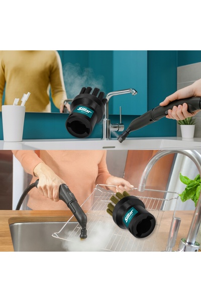 Sillar 3x Perie Neagră 3x Perie de Alamă Pentru Curățător cu Aburi Karcher SC...