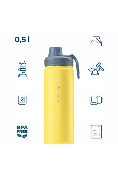 Wessper B3 THERMOSTEEL termos din oțel cu trei duze 0,5l
