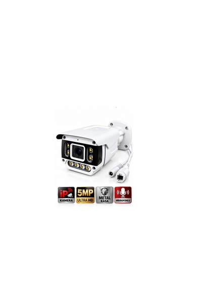 Midcom J-TECH X8 PRO UltraHD 5MP SESLİ Komple Metal IP Bullet Kamera | PoE | 8 LED | 3.6mm | Gece-Gündüz Renkli