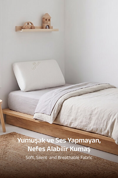 VİSCOTEX Bamboo Children's Pillow Cover, 66X33 Cm, Liquid-Proof Pillow Protector Cover 1 Piece