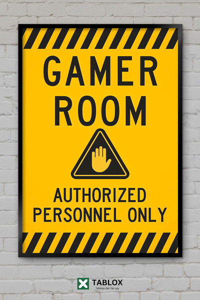 TABLOX Poster pentru camera de gaming, personal autorizat, tablou decorativ î...