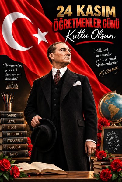 PROMISEBACKDROP2 150x200 cm, 24 Kasım Öğretmenler Günü Kutlu Olsun, Okul Etki...