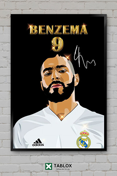 TABLOX Karim Benzema Fudbaler Fudbalska francuska legenda Zvezda Okvir Izgled...