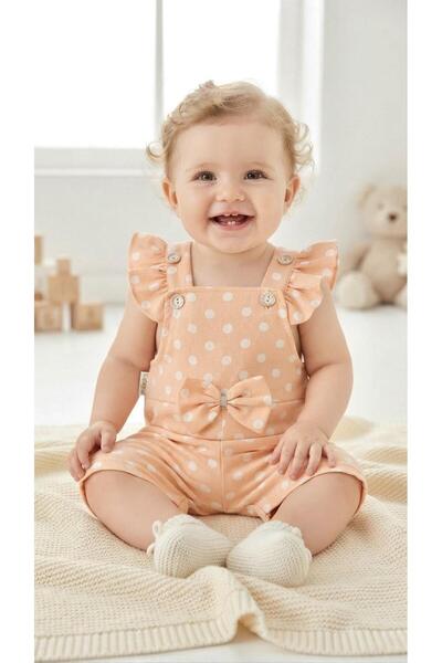 Sinem Çeyiz Million 2663 Salmon Polka Dot Bowknot Bandana Salopet Jumpsuit'9 ...