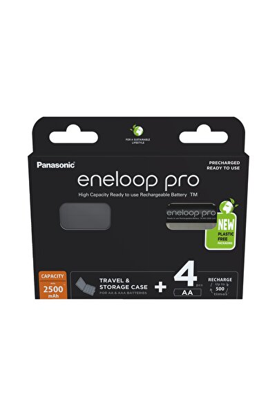 PANASONIC Baterii reîncărcabile ENELOOP PRO AA 2500mAh 4 bucăți cu carcasă