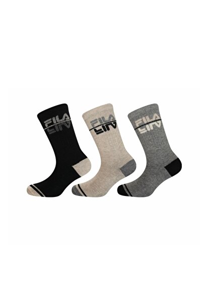 Fila Παιδικές Αθλητικές Κάλτσες Απλές Ζεστές Βαμβακερές 3άδα f8085 Πολύχρωμες
