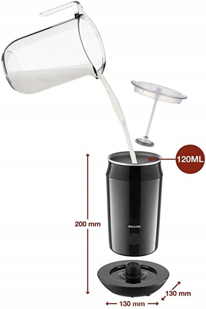 Philips Spumant de lapte negru Senseo 500W 120ml CA6500/63 Milk Twister