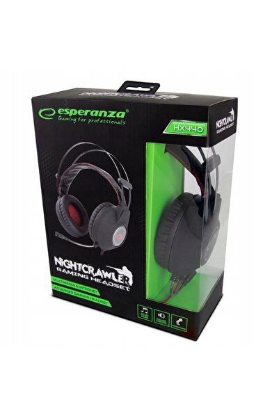 ESPERANZA Căști de gaming pentru gameri, cu microfon, cu fir, mufă jack de 3.5mm