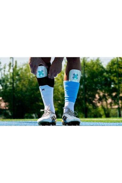 Proskary Protecții de fotbal, mini, mici, adezive, ușoare, cu luciu de diaman...