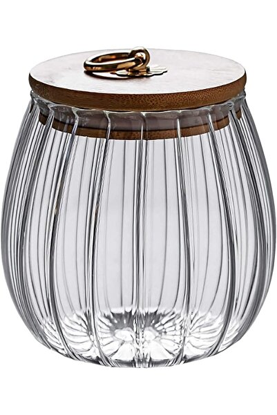 KASTWAVE Glass Coffee Nuts Canister Airtight Storage Jar Petal Decorative Con...