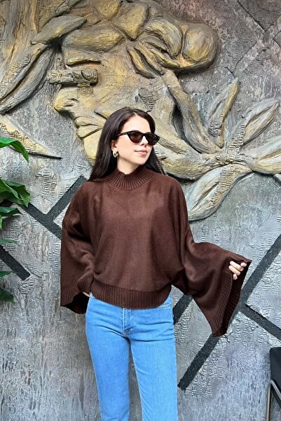 sunfyre Bat Sleeve High Neck Knitwear Sweater Sun529