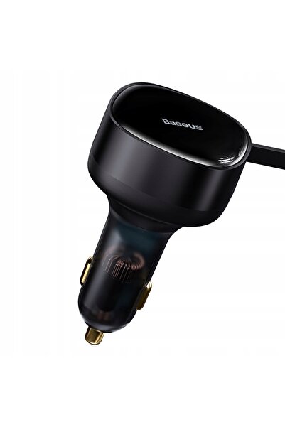 Baseus Încărcător auto 2-în-1 USB-C + cablu retractabil Lightning pentru iPho...