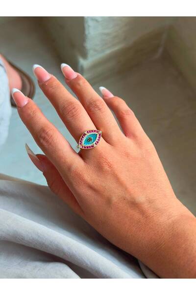 ANKA JEWELLRY خاتم نسائي من الفولاذ - تصميم خاص أنيق وفخم بلون ذهبي مع زخرفة ...