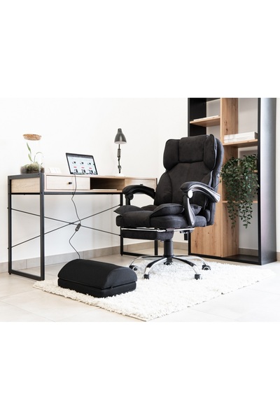 Artnico Suport pentru picioare de birou ergonomic, din material textil, regla...