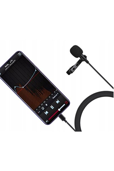 PULUZ Microfon USB cu fir, tip lavalieră cu clemă, USB-C, 1.5m