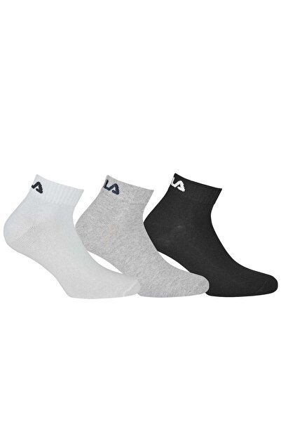 Fila Αθλητικές Κάλτσες Unisex F9300 Λευκό-Γκρι-Μαύρο 3 τεμάχια