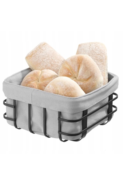 HENDI Coș pentru pâine cu sac gri pătrat-427149