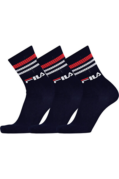 Fila Αθλητική Κάλτσα Unisex Unique Lifestyle F9090 Σκούρο Μπλε 3 τεμάχια