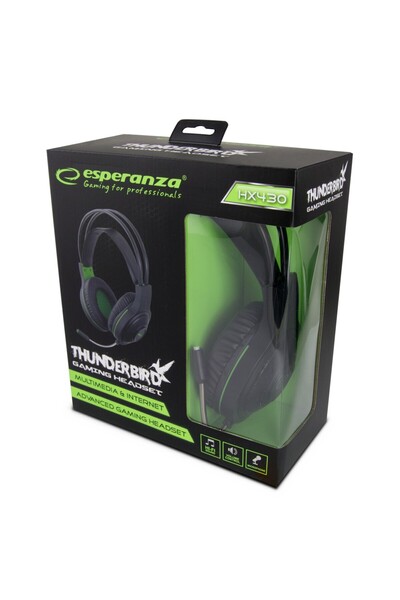 ESPERANZA Căști de gaming confortabile, cu fir, pentru gameri + microfon