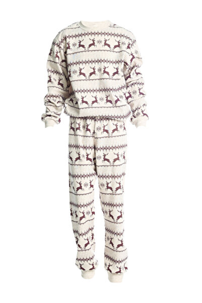 Dreams by Joyce Dreams Kids Παιδικές Πιτζάμες Αγοριών με Ελάφια Εκρού Μελανζέ