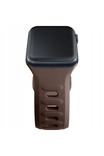 3MK Curea de ceas din silicon maro/taupe pentru Apple Watch 42/44/45/49mm