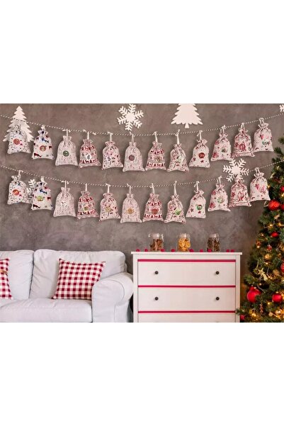 Artnico CALENDAR DE ADVENT PENTRU COPII, SACURI DIY, CADOURI DE AGĂȚAT, SET D...