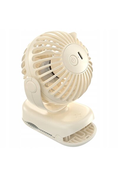 NO BRAND Mini ventilator de birou AWEI F45 cu clemă, 1200 mAh, alb