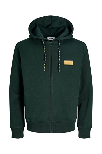 Jack & Jones Jjbuster Zıp Hood Bts Fermuarlı Yeşil Erkek Sweatshirt 12298627