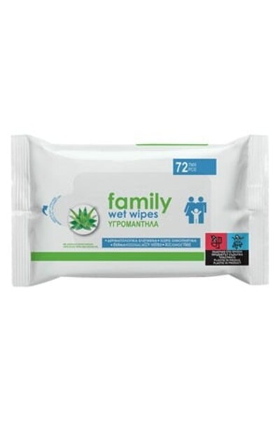 OEM Servetele Umede Family cu Aloe Vera & Ulei de Argan Fiorevita - 72buc