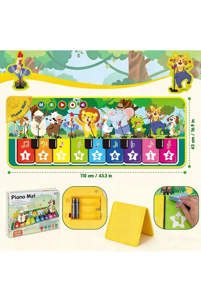 NO BRAND COVOR DE JOC PENTRU COPII CU TASTATURA DE PIAN, 10 SUNETE ȘI REGLARE...