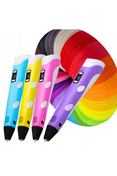 NO BRAND KIT PEN 3D PENTRU COPII IMPRIMANTĂ + 110 METRI FILAMENT DE REUMPLERE...