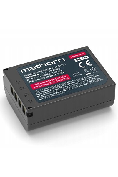 NO BRAND Baterie de schimb Olympus BLX-1MATHORN MB-244 2600 mAh, încărcare USB-C