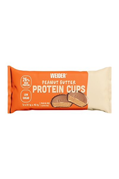 Weider Nutrition Κύπελλα Πρωτεΐνης με Φυστικοβούτυρο, Κουτί 20 x (2 x 21 γρ)