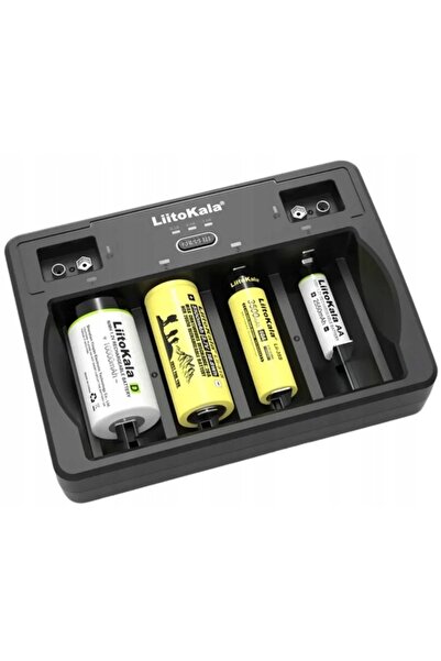 liitokala Încărcător universal de baterii Lii-D4 Li-ion 18650 AA AAA cu adapt...