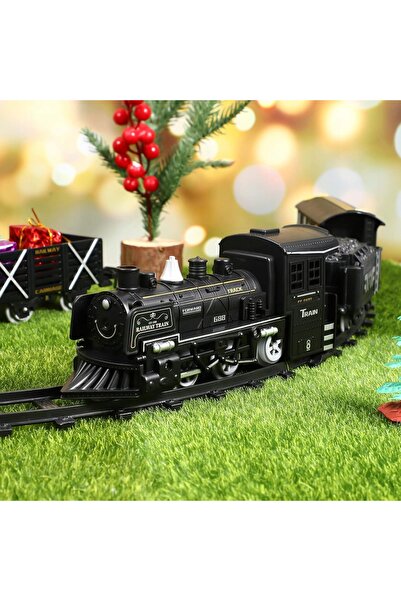 NO BRAND SET DE TREN ELECTRIC PENTRU COPII, CU SUNETE, LUMINI ȘI VAGOANE
