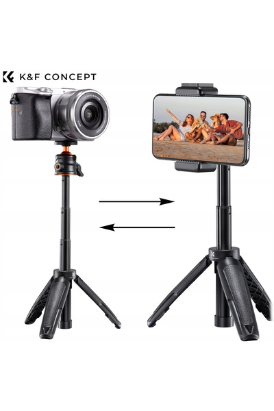 K&F CONCEPT Mini trepied și selfie stick pentru telefon + Telecomandă Bluetoo...