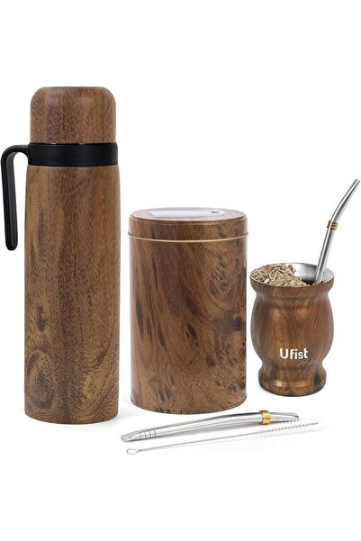 GENERAL Complete Yerba Mate Cup Set - 304 18/8 Stainless Steel Modern Mate Go...