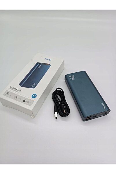 TOPK Baterie externă încărcător rapid PD 20W QC 3.0 USB C A micro 20000 mAh